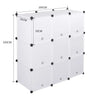 BukkitBow modulaire opbergkast of schoenenkast met 9 compartimenten in wit of zwart, 105x105x35cm, geschikt als kledingrek.