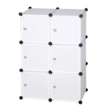 BukkitBow modulaire schoenenrek met 6 compartimenten en deuren, aanpasbaar design, afmetingen 96x96x30cm