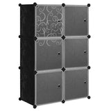 BukkitBow modulaire schoenenkast met 6 kubussen, stevig en ruimtebesparend, flexibel ontwerp, 35x35x35cm, schoenenrek.