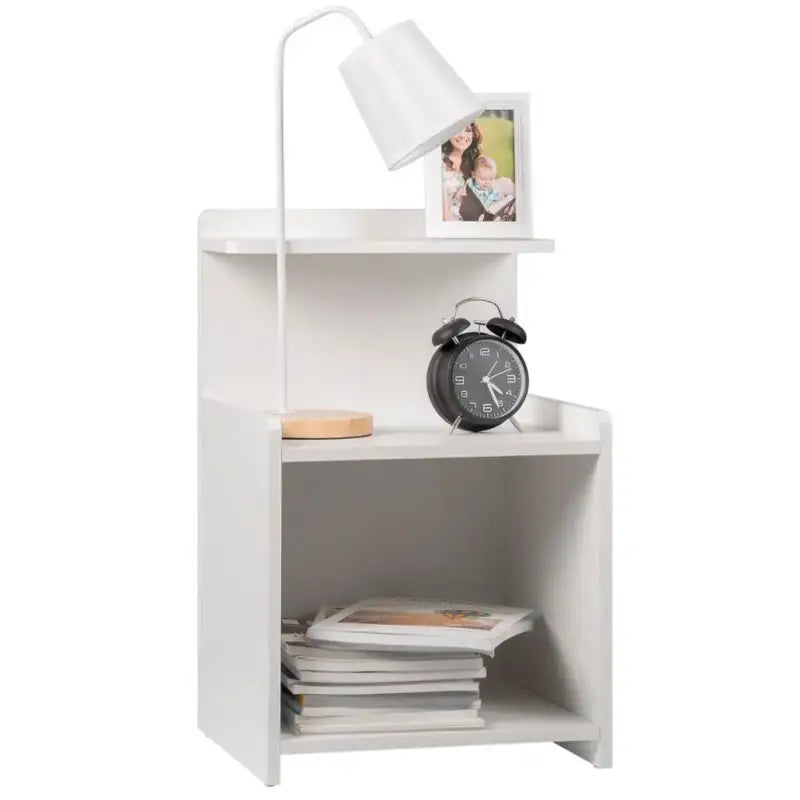 BukkitBow multifunctioneel nachtkastje met afmetingen 40x35x62cm, geschikt als salontafel of decor, maximaal 5kg belasting.