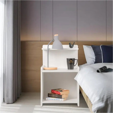 BukkitBow multifunctioneel nachtkastje, stevig tot 5kg, ook te gebruiken als salontafel of decor, 40x35x62cm, in huis.
