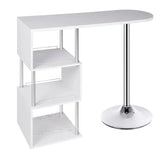 BukkitBow multifunctionele bartafel met wijnrek, stalen frame, 113x40cm, ideaal voor thuis of in een baromgeving