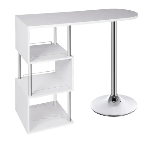 BukkitBow multifunctionele bartafel met wijnrek, stalen frame, 113x40cm, ideaal voor thuis of in een baromgeving