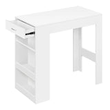 Multifunctionele BukkitBow bartafel met wijnrek, lade en modern design, ideaal voor interieur en entertainment.