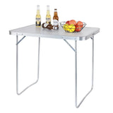 BukkitBow multifunctionele camping klaptafel van stevig aluminium, ruimtebesparend, draagbaar en geschikt voor tot 15 kg, 80x60x70cm