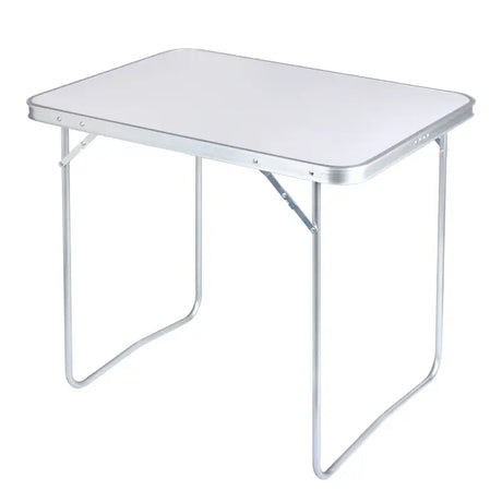 BukkitBow multifunctionele campingklaptafel van stevig aluminium, ruimtebesparend, draagbaar, 80x60x70cm, max 15 kg belasting.