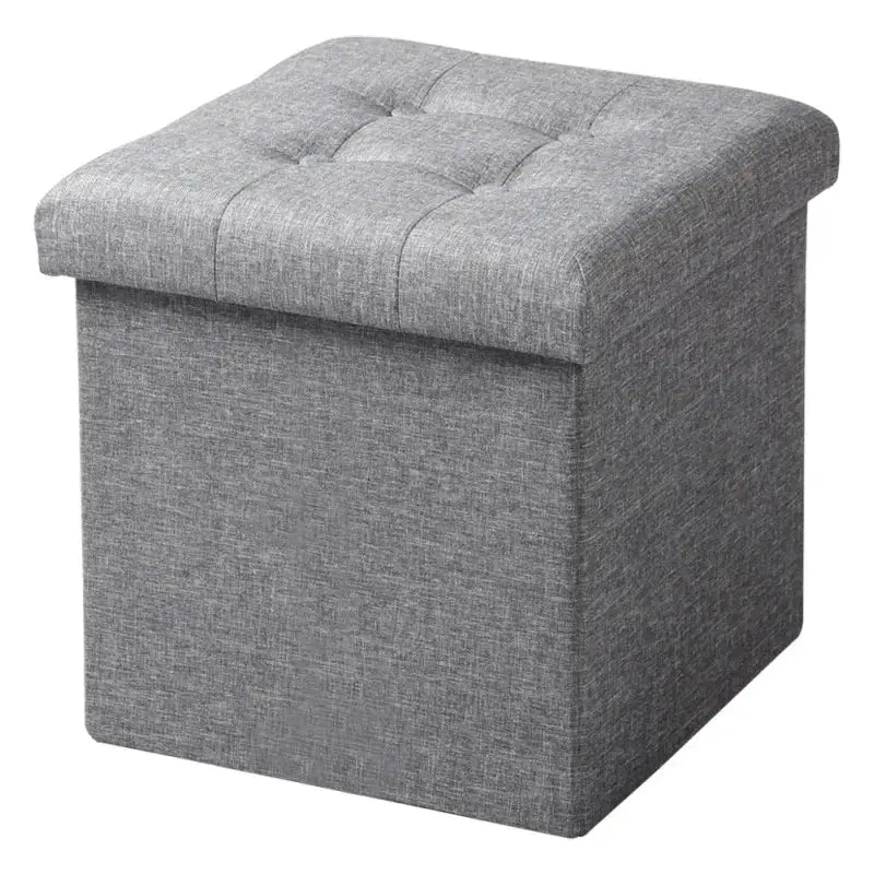 BukkitBow poef met opbergruimte en stabiele constructie, multifunctioneel zitmeubel in 37,5x37,5x38cm, zwart en houten details.