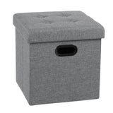 Lederen en fluwelen opbergpoef van BukkitBow, comfortabel zitmeubel met 38L capaciteit en afmetingen 37,5x37,5x38 cm.