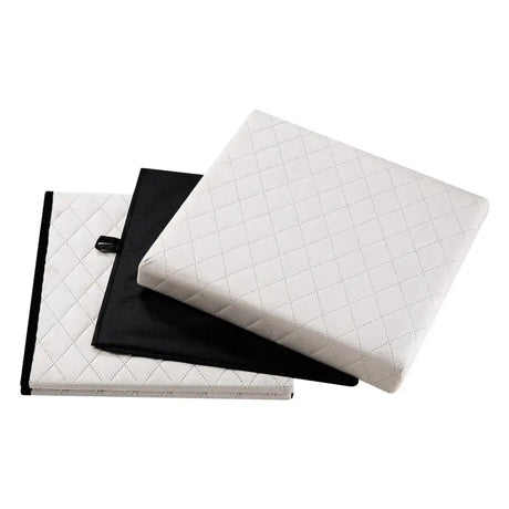 BukkitBow opbergpoef met deksel, 40L capaciteit, modern ontwerp, opvouwbaar, zachte zitting, 38x38x38 cm, comfortabele poef