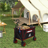 BukkitBow opvouwbare bolderkar met gecoat stalen frame, Oxford-stof, multifunctioneel ontwerp en all-terrain wielen voor veelzijdig gebruik