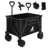 BukkitBow opvouwbare bolderkar van gecoat staal met Oxford-stof, multifunctioneel, all-terrain wielen en handvat voor makkelijk vervoer