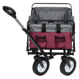 BukkitBow opvouwbare bolderkar met stalen frame en massieve rubberen wielen, draagvermogen tot 80 kg, inklapbare handkar.