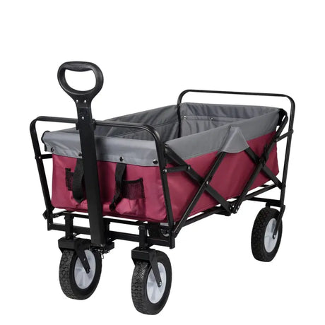 BukkitBow opvouwbare bolderkar met stalen frame, massieve rubberen wielen en draagkracht tot 80 kg, inklapbare handkar.