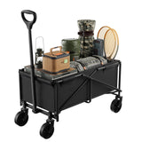 BukkitBow opvouwbare bolderkar van polyester met 80kg draagkracht, geschikt voor camping en strand, handwagen vorm