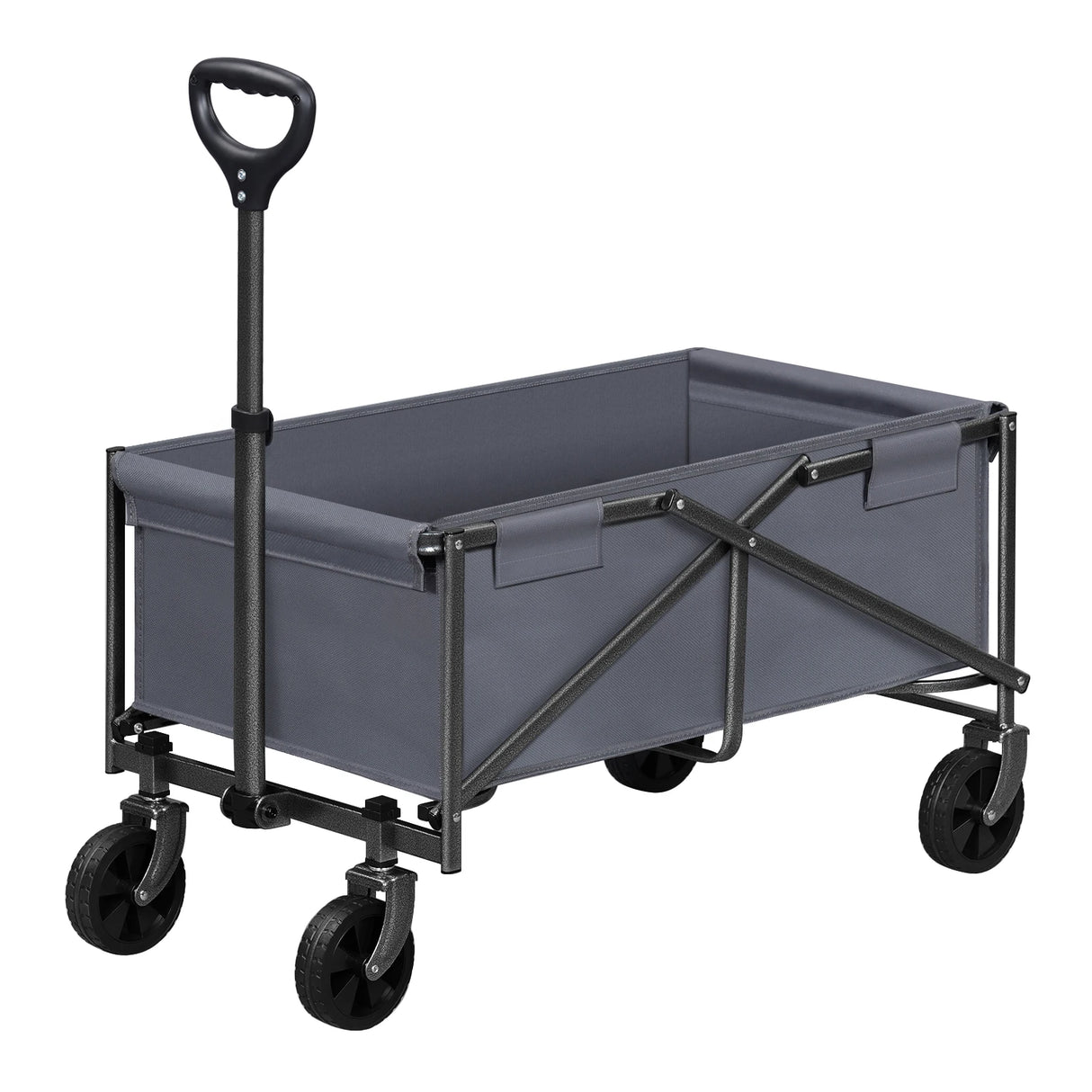 BukkitBow opvouwbare bolderkar van polyester met 80 kg draagkracht, handwagen voor camping en strandgebruik