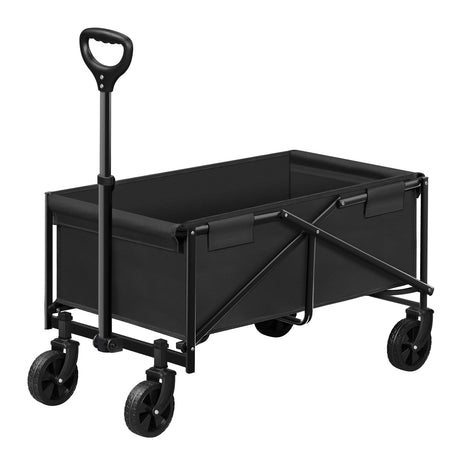 BukkitBow opvouwbare bolderkar van polyester met 80kg draagkracht, handwagen voor camping en strandgebruik