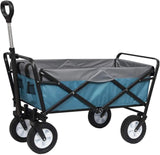 BukkitBow opvouwbare bolderkar met 4 wielen en telescopische handgreep, geschikt voor camping en tuin, tot 80 kg draagkracht.
