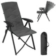 BukkitBow opvouwbare campingstoel met mesh stof, metalen frame en verstelbare rugleuning, maximaal 150 kg draaggewicht