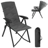 BukkitBow opvouwbare campingstoel met mesh stof, metalen frame en verstelbare rugleuning, maximaal 150 kg draaggewicht