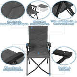 BukkitBow opvouwbare campingstoel met mesh stof, metalen frame en verstelbare rugleuning, draagkracht tot 150 kg