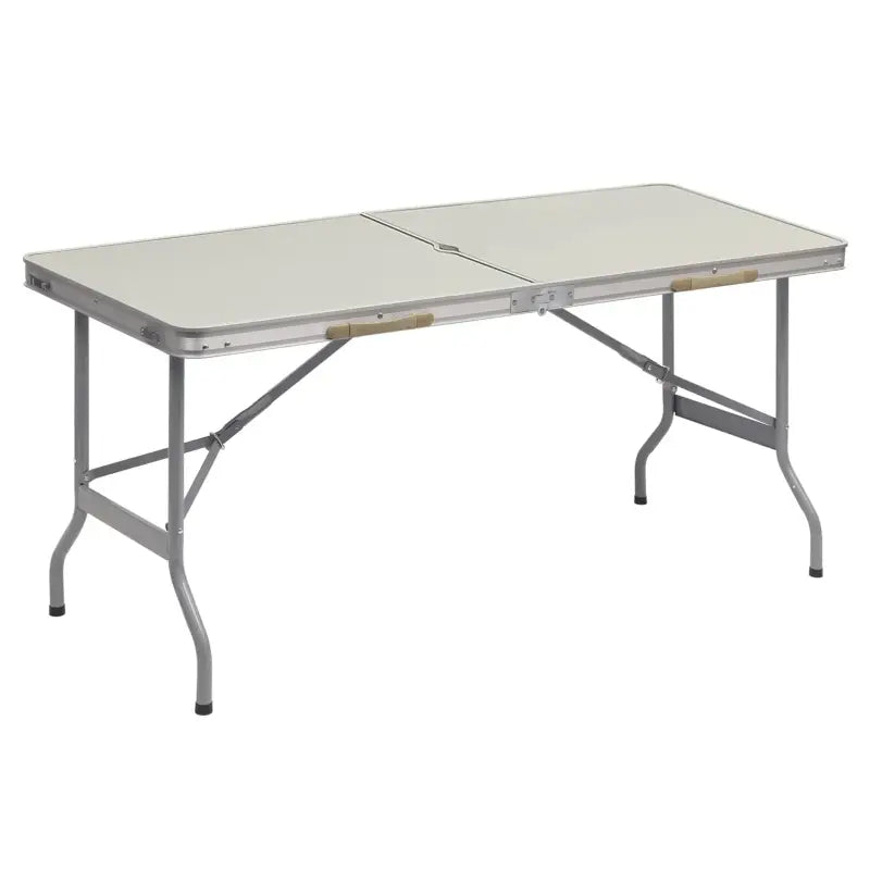 BukkitBow opvouwbare campingtafel met ijzeren buizen, aluminium frame en MDF blad, 50x69.5x60cm, draagbaar en stevig.