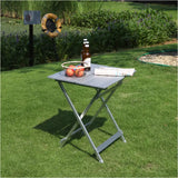 BukkitBow opvouwbare campingtafel van stevig aluminium, lichtgewicht, corrosiebestendig, 50.5x46.5x60cm, max 25 kg belasting