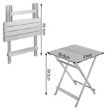 BukkitBow opvouwbare campingtafel van stevig aluminium, lichtgewicht, corrosiebestendig, 50x46.5x60cm, max 25 kg belasting