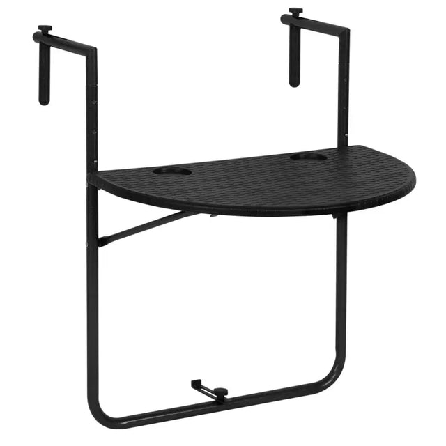 BukkitBow opvouwbare hangende campingtafel met bekerhouders, hoogte verstelbaar, weerbestendig, 60x74-84.5x62cm, 10kg draagvermogen.