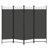 Opvouwbare BukkitBow kamerscherm in donkergrijs, 167x172cm of 223x172cm, als kamerscherm voor privacy en scheiding.