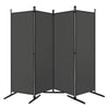 BukkitBow opvouwbare kamerscherm met 4 panelen in donkergrijs, afmetingen 167x177cm of 223x177cm voor privacy en scheiding