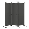 BukkitBow opvouwbare kamerscherm met 4 panelen in donkergrijs, afmetingen 167x177cm of 223x177cm, biedt privacy en scheiding.