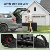 BukkitBow opvouwbare picknickset van 3 delen in rattan look, inclusief tafel en zitplaatsen, 180 cm lang.