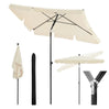 BukkitBow strandparasol UV-bestendig, waterdicht, 200x120 cm, 45° buigbaar voor schaduw op het strand of tuin
