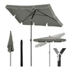 BukkitBow strandparasol UV-bestendig, waterdicht, 200x120 cm, 45° buigbaar, geschikt voor strand en buitengebruik.