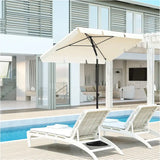 BukkitBow strandparasol UV-bestendig, waterdicht, 200x120 cm, 45° buigbaar, geschikt voor op het strand of tuin