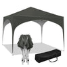 BukkitBow partytent met ronde rand, waterdicht en weerbestendig, 300x300 cm, inklapbare tuinpaviljoen voor buitengebruik.