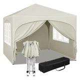 BukkitBow partytent met zijwanden en ronde rand, waterdicht en weerbestendig, 300x300 cm, opvouwbare tuinpaviljoen in de tuin
