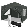 BukkitBow partytent met zijwanden en ronde rand, waterdicht en weerbestendig, 300x300 cm, opvouwbare tuinpaviljoen.