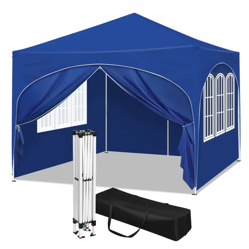 BukkitBow partytent met zijwanden en ronde rand, waterdicht en weerbestendig, 300x300 cm, geschikt als tuinpaviljoen