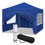 BukkitBow partytent met zijwanden en ronde rand, waterdicht en weerbestendig, 300x300 cm, geschikt als tuinpaviljoen