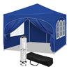 BukkitBow partytent met zijwanden en ronde rand, waterdicht en weerbestendig, 300x300 cm, geschikt als tuinpaviljoen