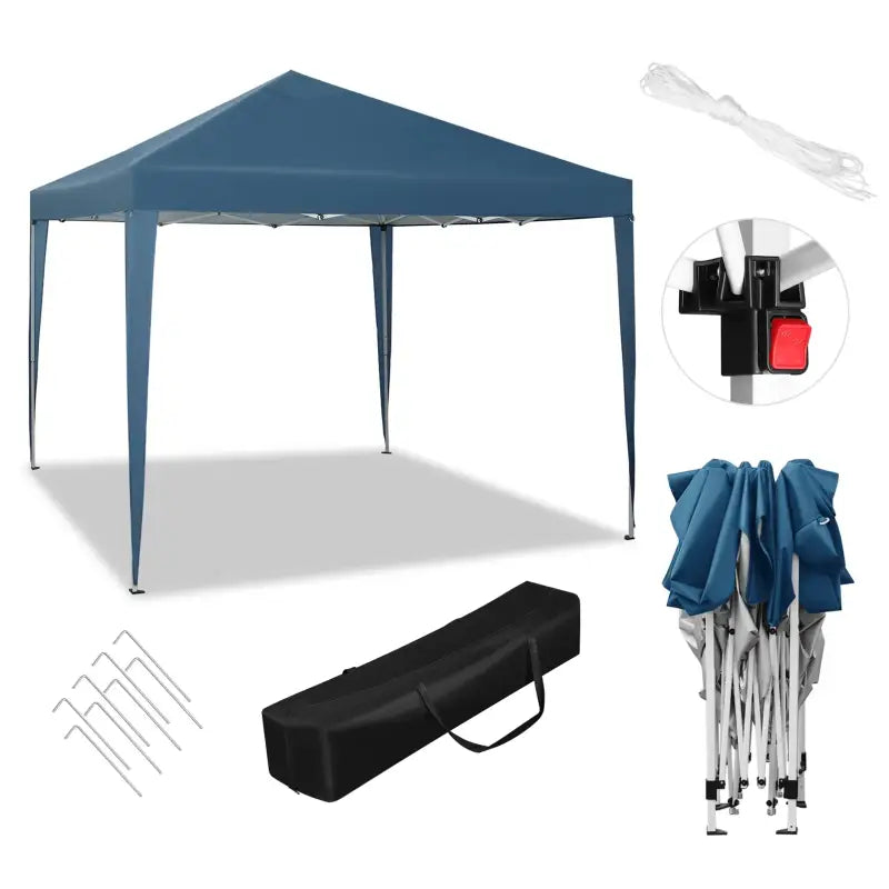 BukkitBow partytent 300x300 cm, waterdicht en weerbestendig, inklapbare tuinpaviljoen voor buitengebruik