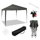BukkitBow partytent 300x300 cm, waterdicht en weerbestendig, opvouwbare tuinpaviljoen voor buitengebruik.