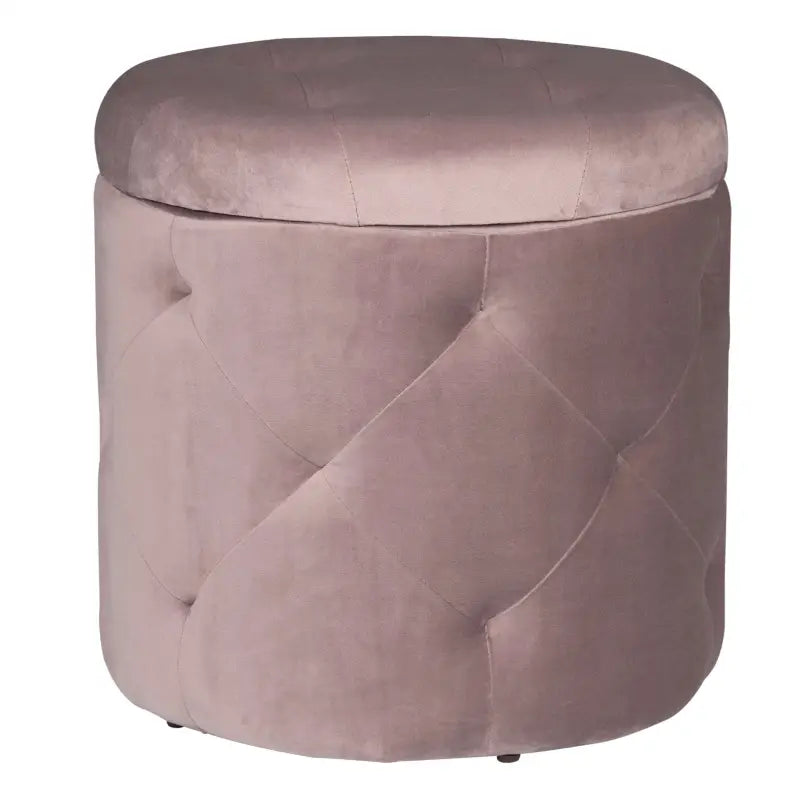 BukkitBow poef met fluwelen zitting, praktische opbergruimte, comfortabele kruk, elegant design, 39,5x40 cm.