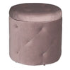 BukkitBow poef met fluwelen zitting, praktische opbergruimte, comfortabele kruk, elegant design, afmetingen 39,5x40cm.