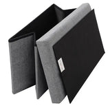 BukkitBow poef met opbergkist, stevige constructie, decoratief, ruim 76x38x38cm, handig voor extra opbergruimte in woonkamer.