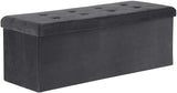 BukkitBow poef met opbergruimte, stevig frame, opvouwbaar, grote opslagcapaciteit, multifunctioneel, 110x37,5x38 cm.