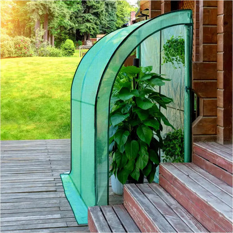 BukkitBow polytunneltuinkas voor groenteteelt, winterproof, compact met 2 grote deuren, afmetingen 200x100x210 cm.
