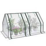 BukkitBow polytunnel tuinkas voor groenteteelt, winterproof, 180x90x90cm, met 2 grote luiken voor ventilatie en bescherming.