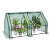 BukkitBow polytunnel tuinkas voor groenten teelt, winterproof, compact met 2 grote luiken, 180x90x90 cm.